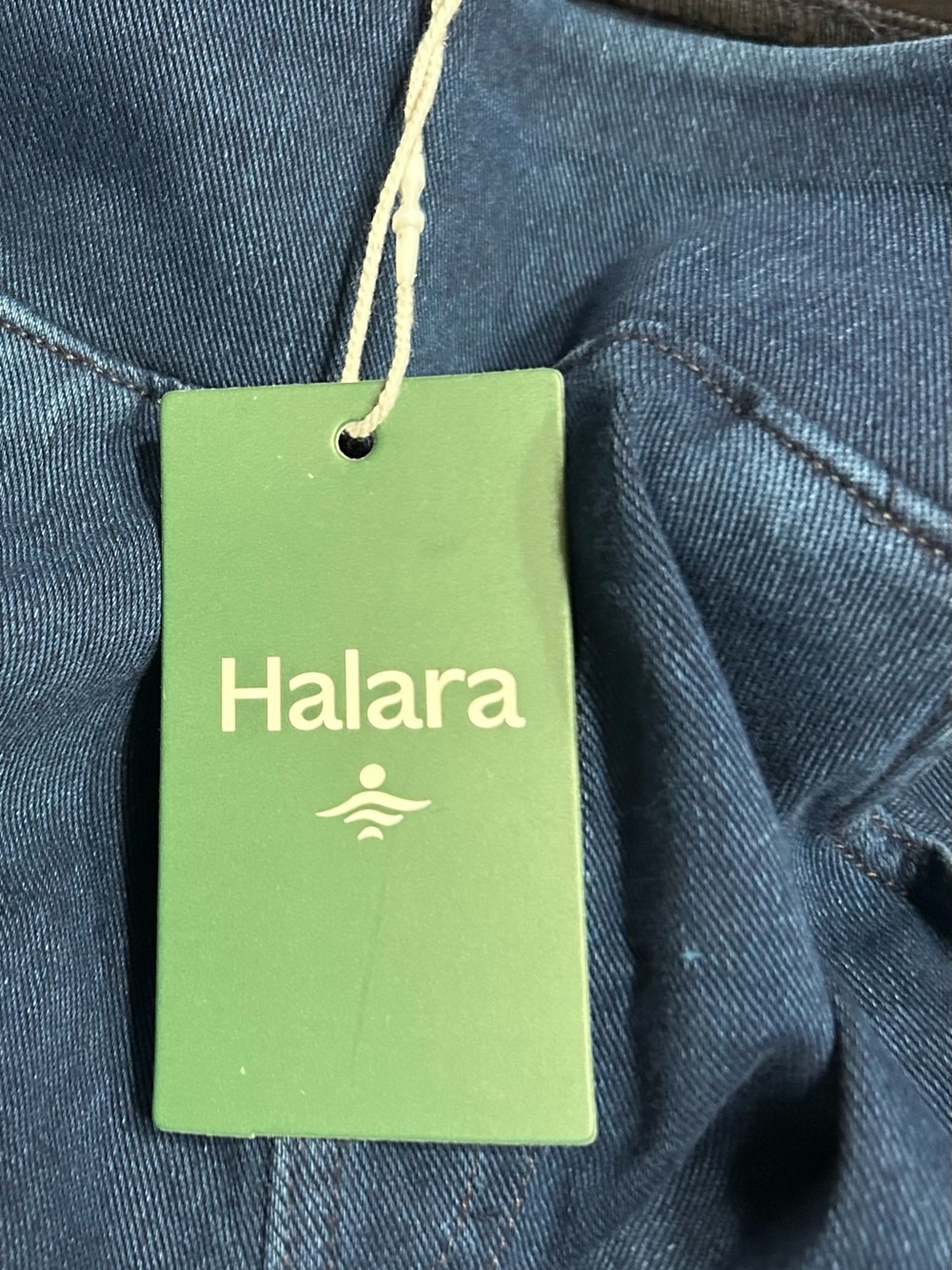 Halara Wide Leg Jeans Size Large Dark Wash Stretch High Rise NEW With Tags - Picture 6 of 9